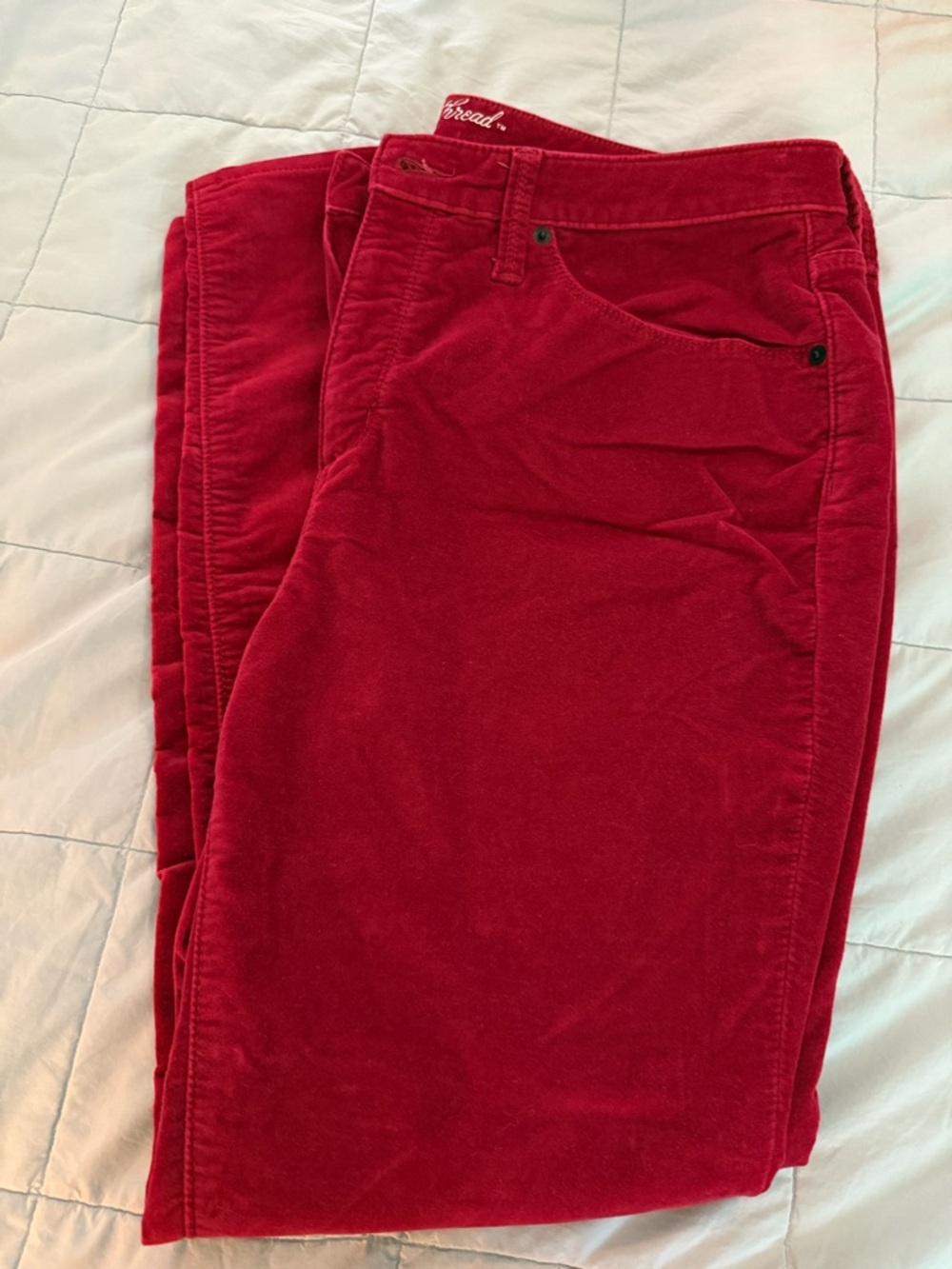 Wine Corduroy pants, size 16